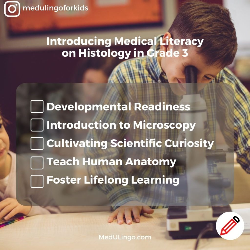 Unveiling the Microscopic World: The Case for Medical Literacy on Histology in Grade 3