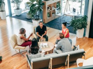people sitting around a table