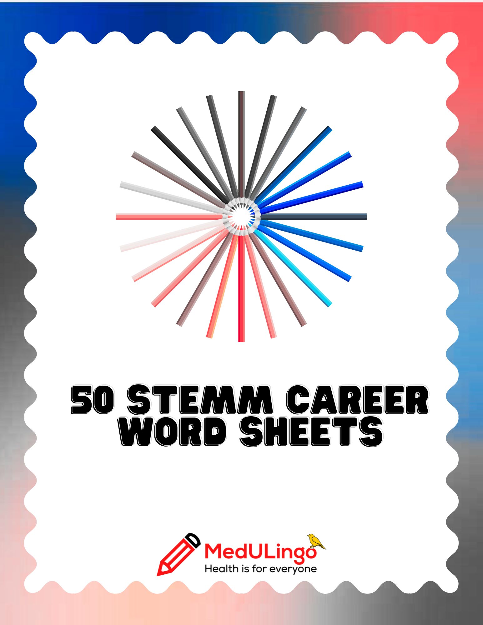 50 STEMM Career Word Sheets